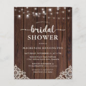 BUDGET Rustic Lace Wood String Light Brautparty (Vorderseite)