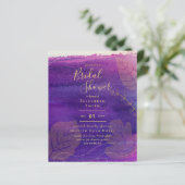 Budget Rustic Lavender Gold Brautparty Einladung (Stehend Vorderseite)