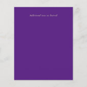 Budget Rustic Lavender Gold Brautparty Einladung (Rückseite)