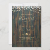 BUDGET RUSTIC LIGHTS LACE PROBE DINNER laden Einladung (Vorderseite)
