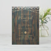 BUDGET RUSTIC LIGHTS LACE PROBE DINNER laden Einladung (Stehend Vorderseite)