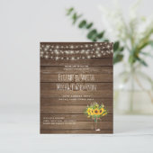 Budget Rustic Lights Mason Jars Sonnenblumen Hochz (Stehend Vorderseite)