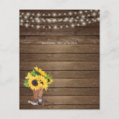Budget Rustic Lights Mason Jars Sonnenblumen Hochz (Rückseite)