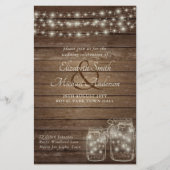 Budget Rustic Lights Mason Jars Wood Wedding (Vorderseite)