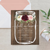 Budget Rustic Mason Jar Bridal Dusche Einladung
