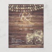 BUDGET Rustic Mason Jar Lights Wood WEDD (Vorderseite)
