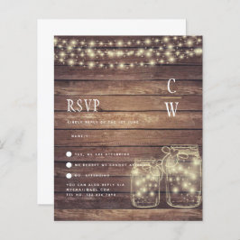 BUDGET Rustic Mason Jar Lights Wood WEDD