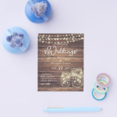BUDGET Rustic Mason Jar Lights Wood WEDD Flyer (Einzeln)