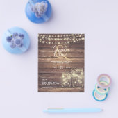 BUDGET Rustic Mason Jar Lights Wood WEDD Flyer (Einzeln)