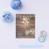 BUDGET Rustic Mason Jar Lights Wood WEDD Flyer (Einzeln)