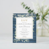 Budget Rustic Monogram Couples Dusche laden (Stehend Vorderseite)