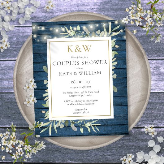 Budget Rustic Monogram Couples Dusche laden