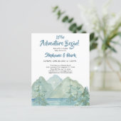 Budget Rustic Mountains Adventure Baby Dusche (Stehend Vorderseite)