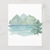 Budget Rustic Mountains Adventure Baby Dusche (Rückseite)