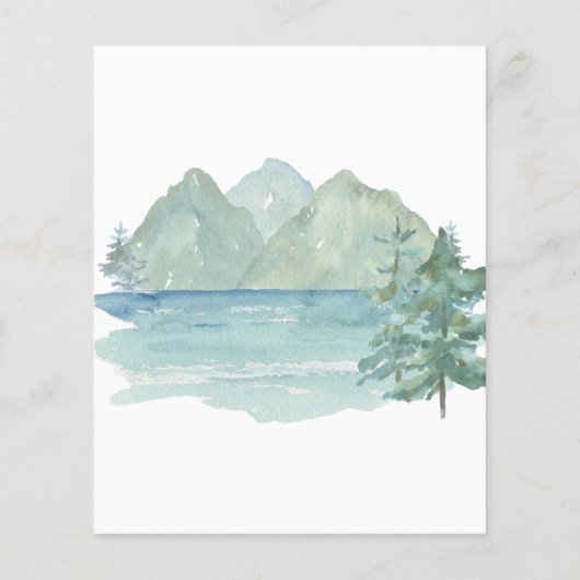 Budget Rustic Mountains Adventure Baby Dusche (Rückseite)