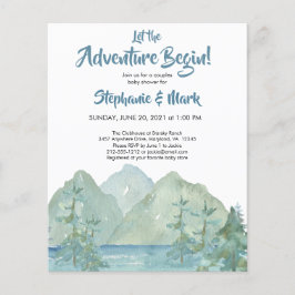 Budget Rustic Mountains Adventure Baby Dusche