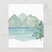 Budget Rustic Mountains Adventure Baby Dusche (Rückseite)