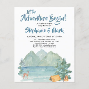 Budget Rustic Mountains Adventure Baby Dusche