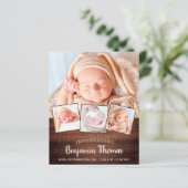 Budget Rustic New Baby 4 Foto Birth Danke (Stehend Vorderseite)