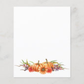 Budget Rustic Pumpkin Bridal Dusche Einladung (Rückseite)