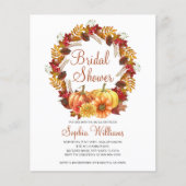 Budget Rustic Pumpkin Bridal Dusche Einladung (Vorderseite)