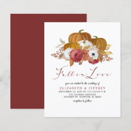 Budget Rustic Pumpkins Hochzeit im Herbst Einladun