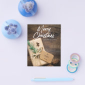 Budget Rustic Reindeer Frohe Weihnachten Flyer (Einzeln)