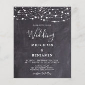 Budget Rustic Slate String Lights County Wedding (Vorderseite)