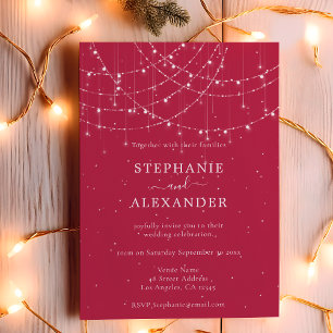 Budget Rustic String Lights Magenta Wedite Einladu