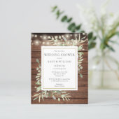 Budget Rustic String Lights Polterabend laden ein (Stehend Vorderseite)