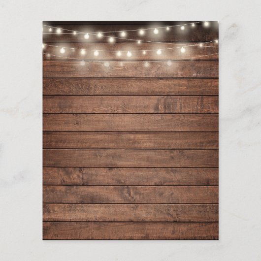Budget Rustic String Lights Polterabend laden ein (Rückseite)