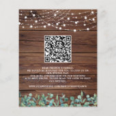 Budget Rustic String Lights QR Code Wedite (Rückseite)