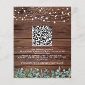 Budget Rustic String Lights QR Code Wedite (Rückseite)