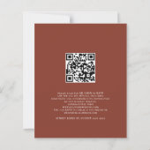 Budget Rustic Terracotta Florals QR Wedite Einladu (Rückseite)
