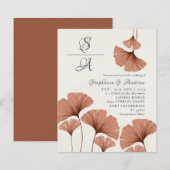 Budget Rustic Terracotta Ginkgo Foliage Wedding (Vorne/Hinten)