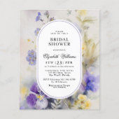 Budget Rustic Watercolor Bridal Dusche Einladung (Vorderseite)