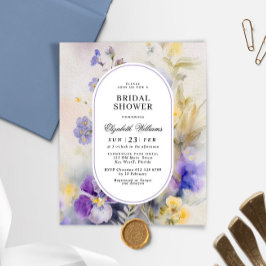 Budget Rustic Watercolor Bridal Dusche Einladung