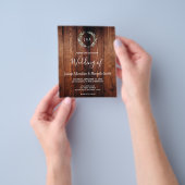 Budget rustic watercolor leaves wedding invitation flyer (Gruppe)