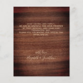 Budget Rustic Wedding 3 Fotos Danke Karten (Rückseite)