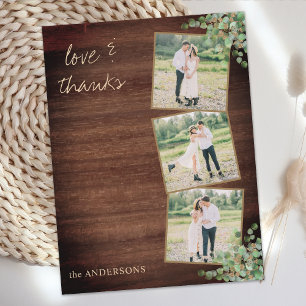 Budget Rustic Wedding 3 Fotos Danke Karten
