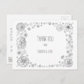 Budget Rustic Wedding danke Karten (Vorne/Hinten)