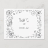 Budget Rustic Wedding danke Karten (Vorderseite)