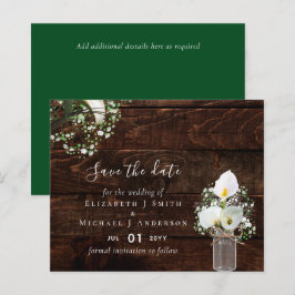 Budget Rustic White Calla Lilies Hochzeitstag Rett