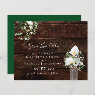 Budget Rustic White Calla Lilies Hochzeitstag Rett