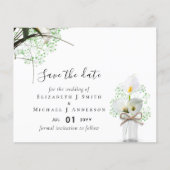 Budget Rustic White Calla Lilies Hochzeitstag Rett (Vorderseite)