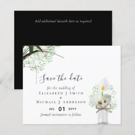 Budget Rustic White Calla Lilies Hochzeitstag Rett