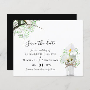 Budget Rustic White Calla Lilies Hochzeitstag Rett