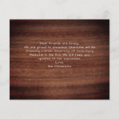 Budget Rustic Wood 3 Foto Abschluss Ankündigung (Rückseite)