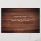 Budget Rustic Wood 3 Foto Abschluss Ankündigung (Rückseite)