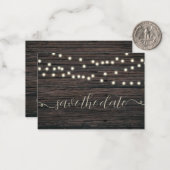 Budget Rustic Wood Boho Save the Date Einladungen (Vorderseite/Rückseite Beispiel)